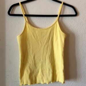 Yellow ribbed tanktop